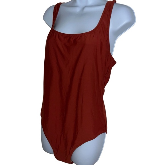 j. Crew burnt orange rush tank swimsuit bathing suit one piece 16 - Picture 3 of 5